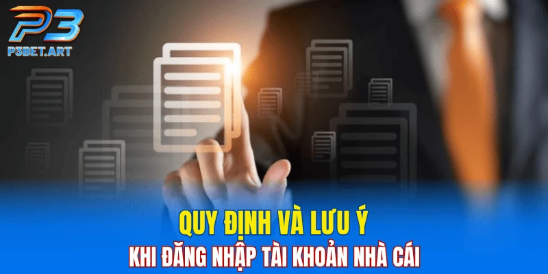 Quy định và lưu ý khi đăng nhập tài khoản nhà cái